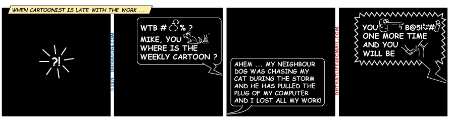 When Cartoonist Is Late
