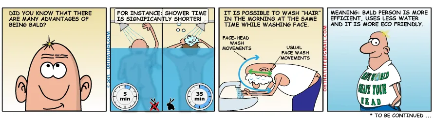 Being Bald - First Adventage