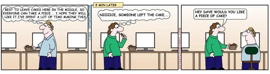 Sharing Cakes In The Office